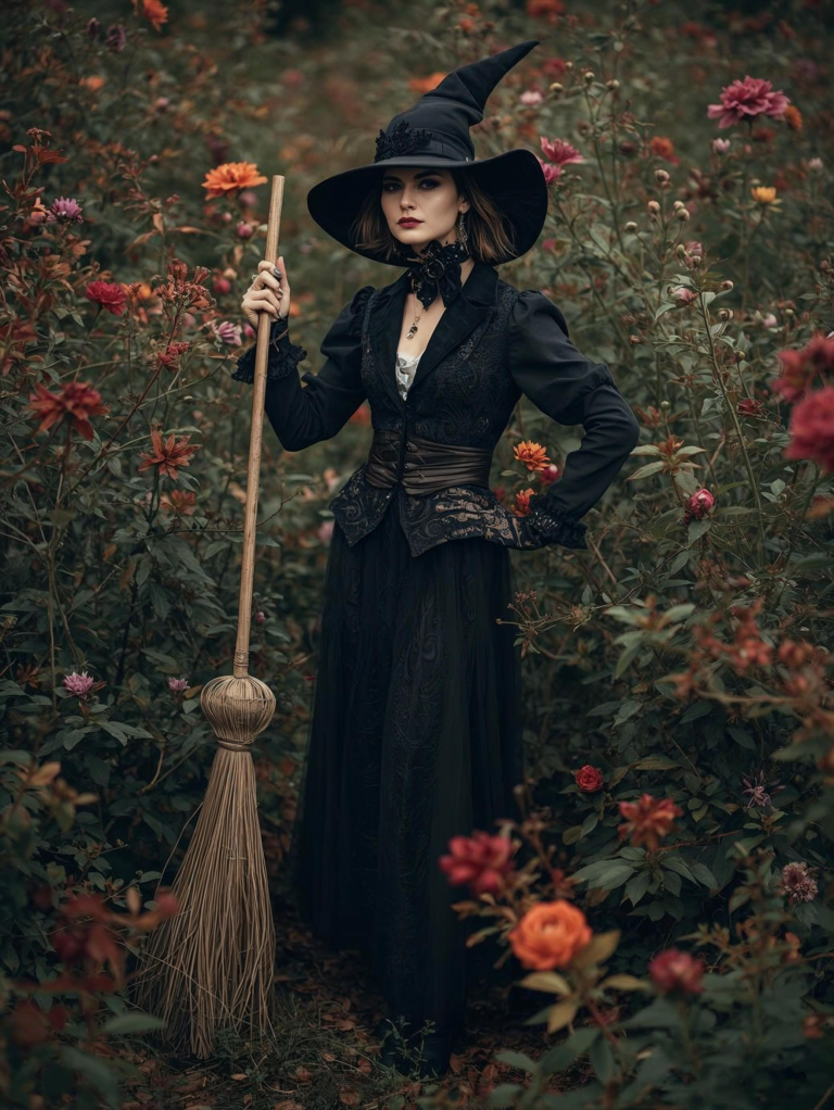 witch history - witch with a broom